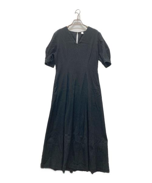 IENA（イエナ）IENA (イエナ) B. サッカーVネックワンピース ブラック サイズ:表記無しの古着・服飾アイテム