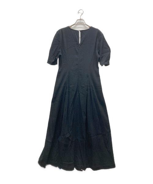IENA（イエナ）IENA (イエナ) B. サッカーVネックワンピース ブラック サイズ:表記無しの古着・服飾アイテム