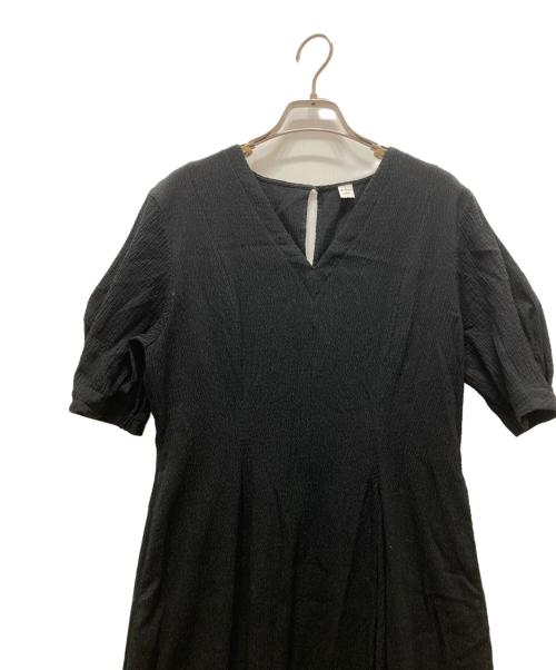IENA（イエナ）IENA (イエナ) B. サッカーVネックワンピース ブラック サイズ:表記無しの古着・服飾アイテム