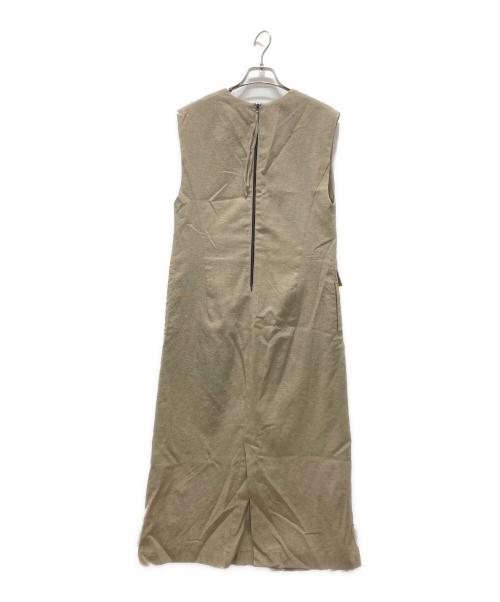 IENA（イエナ）IENA (イエナ) ウールリネンVネックマキシワンピース ベージュ サイズ:36の古着・服飾アイテム