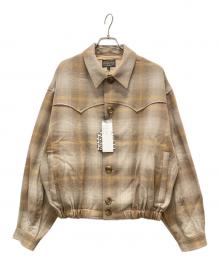 PENDLETON×M TO R（ペンドルトン×ムウトアール）の古着「CHECK BLOUSON」｜ブラウン