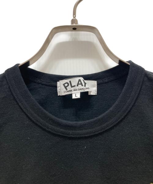 PLAY COMME des GARCONS（プレイコムデギャルソン）PLAY COMME des GARCONS (プレイコムデギャルソン) ゴールドハートワッペン ワンポイントTシャツ ブラック サイズ:Lの古着・服飾アイテム