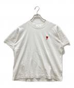 AMI Alexandre Mattiussiアミアレクサンドルマテュッシ）の古着「ハートワンポイントTシャツ」｜ホワイト