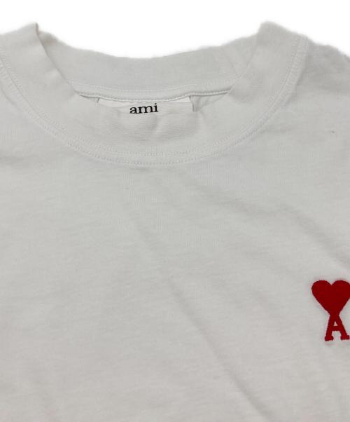 AMI Alexandre Mattiussi（アミアレクサンドルマテュッシ）AMI Alexandre Mattiussi (アミアレクサンドルマテュッシ) ハートワンポイントTシャツ ホワイト サイズ:Mの古着・服飾アイテム