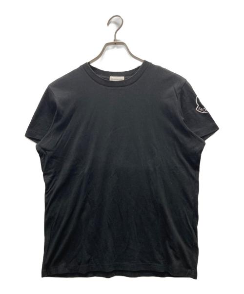 MONCLER（モンクレール）MONCLER (モンクレール) 袖ロゴプリントTシャツ ブラック サイズ:Mの古着・服飾アイテム