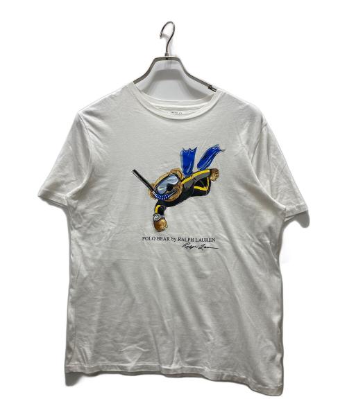POLO RALPH LAUREN（ポロ・ラルフローレン）POLO RALPH LAUREN (ポロ・ラルフローレン) ポロベアプリントTシャツ ホワイト サイズ:XLの古着・服飾アイテム