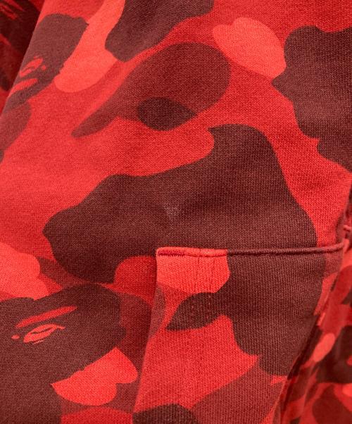 A BATHING APE（アベイシングエイプ）A BATHING APE (アベイシングエイプ) カモ柄パーカー/COLOR CAMO SHARK FULL ZIP HOODIE レッド サイズ:XLの古着・服飾アイテム
