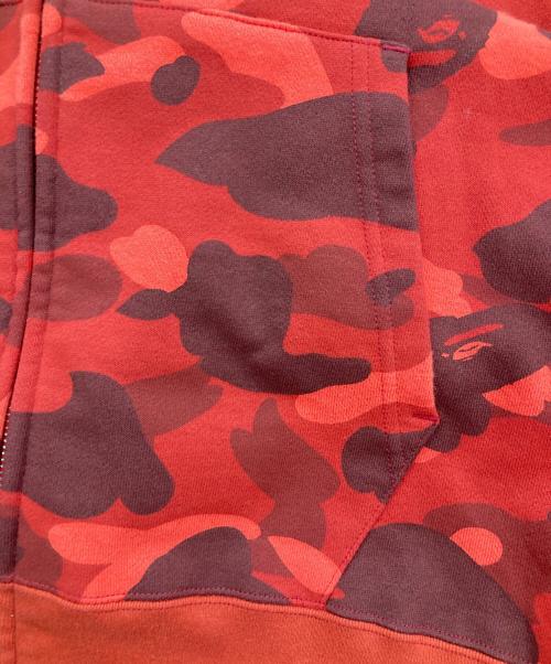 A BATHING APE（アベイシングエイプ）A BATHING APE (アベイシングエイプ) カモ柄パーカー/COLOR CAMO SHARK FULL ZIP HOODIE レッド サイズ:XLの古着・服飾アイテム