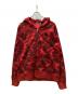 A BATHING APE（アベイシングエイプ）の古着「カモ柄パーカー/COLOR CAMO SHARK FULL ZIP HOODIE」｜レッド