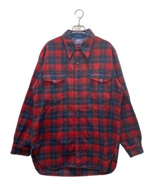 PENDLETON（ペンドルトン）PENDLETON (ペンドルトン) 70's チェックネルシャツ レッド サイズ:16　1/2の古着・服飾アイテム