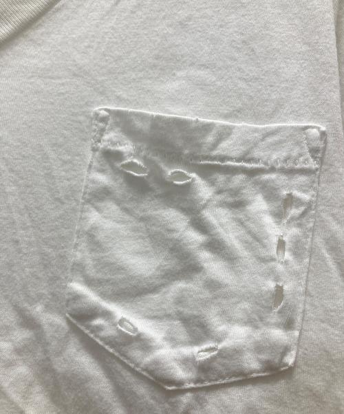 Ron Herman（ロンハーマン）Ron Herman (ロンハーマン) 8100 ダメージ加工Tシャツ ホワイト サイズ:Sの古着・服飾アイテム