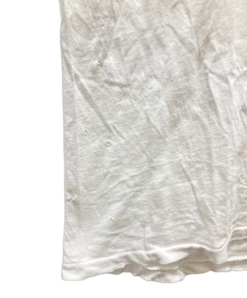 Ron Herman（ロンハーマン）Ron Herman (ロンハーマン) 8100 ダメージ加工Tシャツ ホワイト サイズ:Sの古着・服飾アイテム