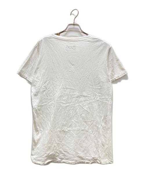 Ron Herman（ロンハーマン）Ron Herman (ロンハーマン) 8100 ダメージ加工Tシャツ ホワイト サイズ:Sの古着・服飾アイテム