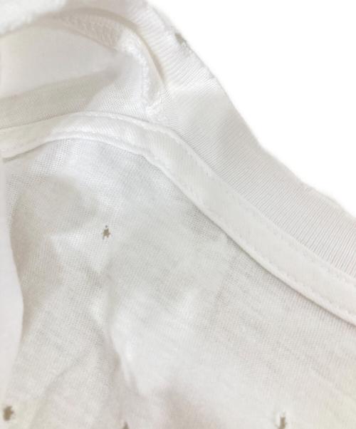 Ron Herman（ロンハーマン）Ron Herman (ロンハーマン) 8100 ダメージ加工Tシャツ ホワイト サイズ:Sの古着・服飾アイテム