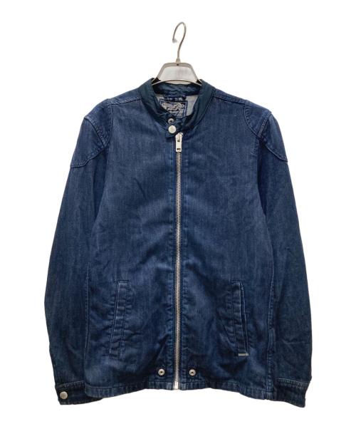 DIESEL（ディーゼル）DIESEL (ディーゼル) デニムシングルライダースジャケット ネイビー サイズ:Sの古着・服飾アイテム