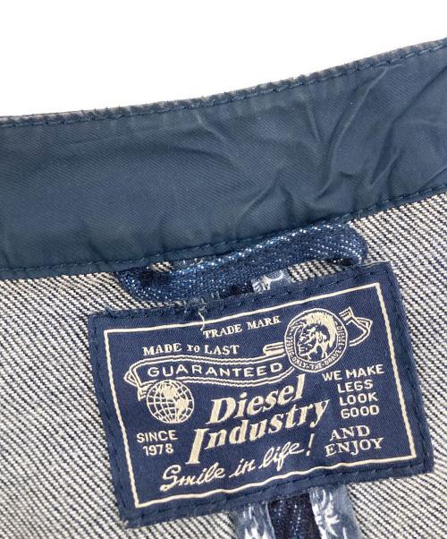 DIESEL（ディーゼル）DIESEL (ディーゼル) デニムシングルライダースジャケット ネイビー サイズ:Sの古着・服飾アイテム