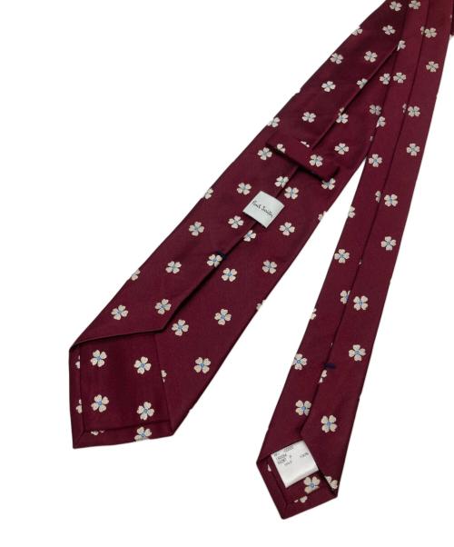 PAUL SMITH（ポールスミス）Paul Smith (ポールスミス) フラワー刺繍ネクタイ レッド サイズ:表記無しの古着・服飾アイテム