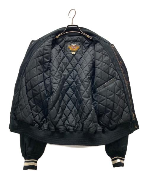 HARLEY-DAVIDSON（ハーレーダビッドソン）HARLEY-DAVIDSON (ハーレーダビッドソン) レザー切替ジャケット ブラック サイズ:Mの古着・服飾アイテム