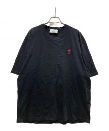 AMI Alexandre Mattiussi（アミアレクサンドルマテュッシ）の古着「ハートロゴ刺繍Tシャツ」｜ブラック
