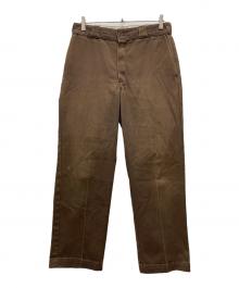 Dickies（ディッキーズ）の古着「古着 ワークパンツ/ TALONジップ・細センターループ」｜ブラウン