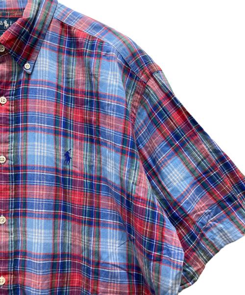 RALPH LAUREN（ラルフローレン）RALPH LAUREN (ラルフローレン) 半袖ボタンダウンシャツ ブルー サイズ:Lの古着・服飾アイテム