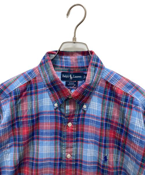 RALPH LAUREN（ラルフローレン）RALPH LAUREN (ラルフローレン) 半袖ボタンダウンシャツ ブルー サイズ:Lの古着・服飾アイテム