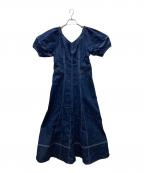 HER LIP TOハーリップトゥ）の古着「Imperia Volume Sleeve Dress」｜ネイビー