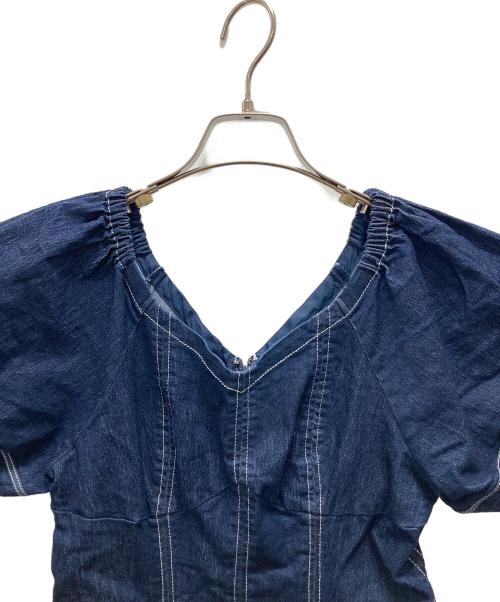 HER LIP TO（ハーリップトゥ）HER LIP TO (ハーリップトゥ) Imperia Volume Sleeve Dress ネイビー サイズ:Sの古着・服飾アイテム