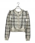 HER LIP TOハーリップトゥ）の古着「Bouncy check knit pullover」｜アイボリー
