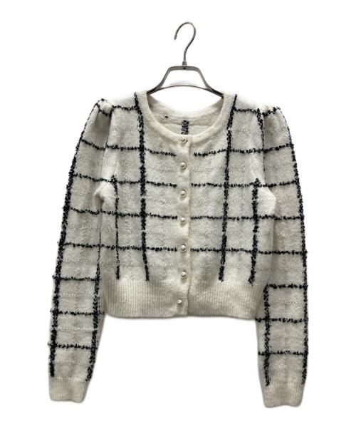 HER LIP TO（ハーリップトゥ）HER LIP TO (ハーリップトゥ) Bouncy check knit pullover アイボリー サイズ:Sの古着・服飾アイテム