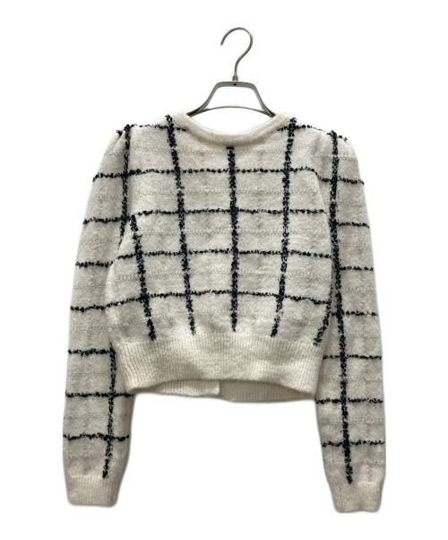 HER LIP TO（ハーリップトゥ）HER LIP TO (ハーリップトゥ) Bouncy check knit pullover アイボリー サイズ:Sの古着・服飾アイテム