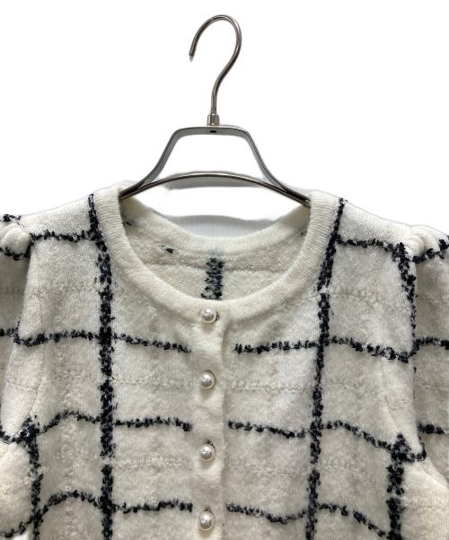 HER LIP TO（ハーリップトゥ）HER LIP TO (ハーリップトゥ) Bouncy check knit pullover アイボリー サイズ:Sの古着・服飾アイテム