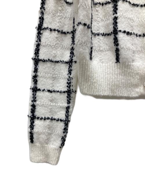 HER LIP TO（ハーリップトゥ）HER LIP TO (ハーリップトゥ) Bouncy check knit pullover アイボリー サイズ:Sの古着・服飾アイテム
