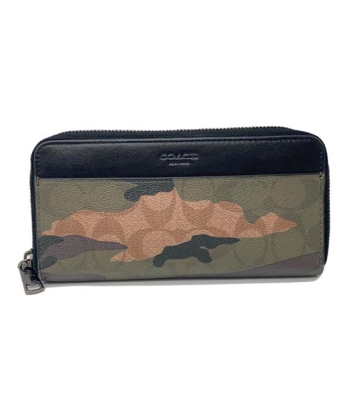 COACH（コーチ）COACH (コーチ) ラウンドジップウォレット オリーブの古着・服飾アイテム