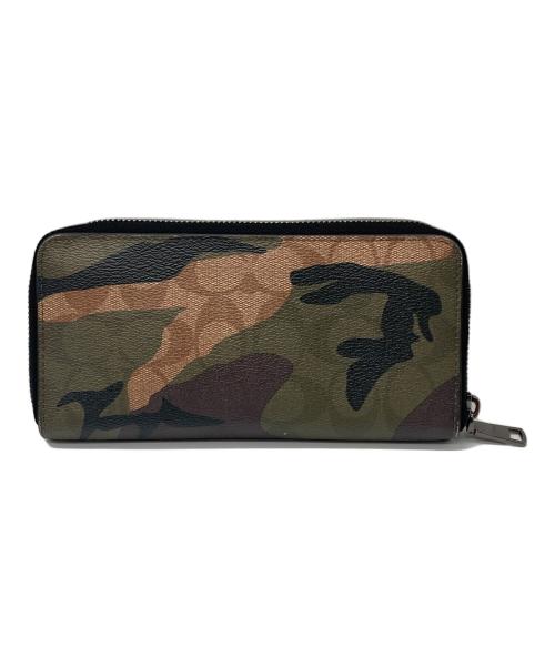 COACH（コーチ）COACH (コーチ) ラウンドジップウォレット オリーブの古着・服飾アイテム
