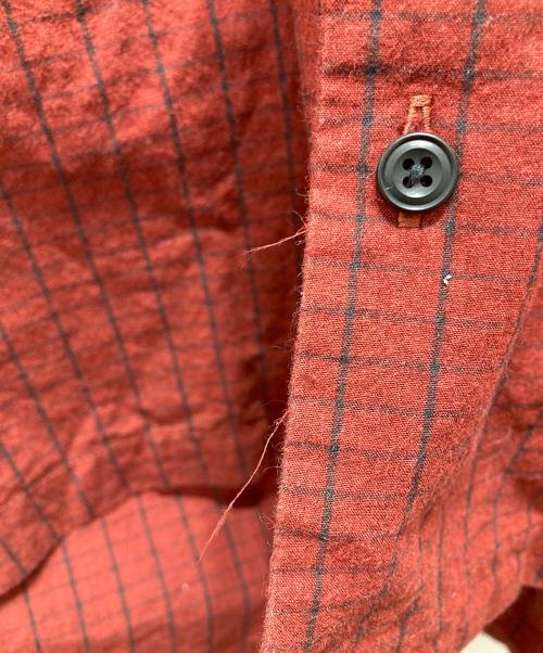 SUNSEA（サンシー）SUNSEA (サンシー) Brick Check Fried Shrimp Shirt レッド サイズ:2の古着・服飾アイテム