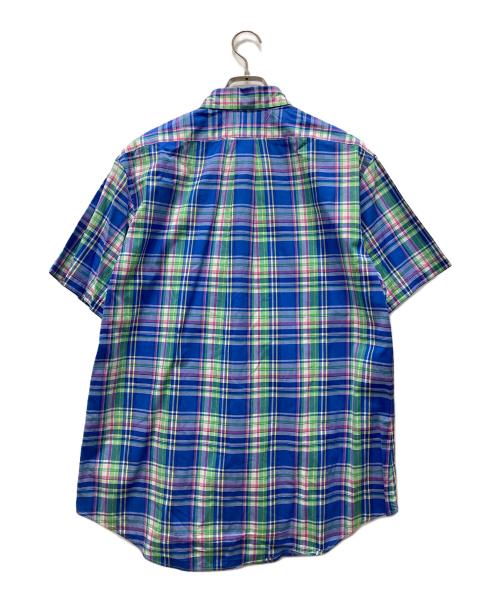 RALPH LAUREN（ラルフローレン）RALPH LAUREN (ラルフローレン) 半袖チェックシャツ ブルー サイズ:Lの古着・服飾アイテム