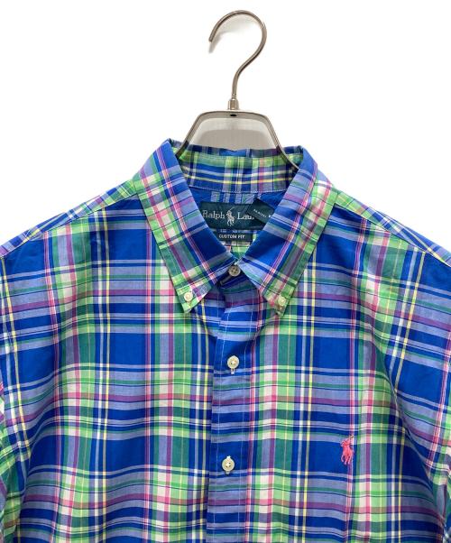 RALPH LAUREN（ラルフローレン）RALPH LAUREN (ラルフローレン) 半袖チェックシャツ ブルー サイズ:Lの古着・服飾アイテム
