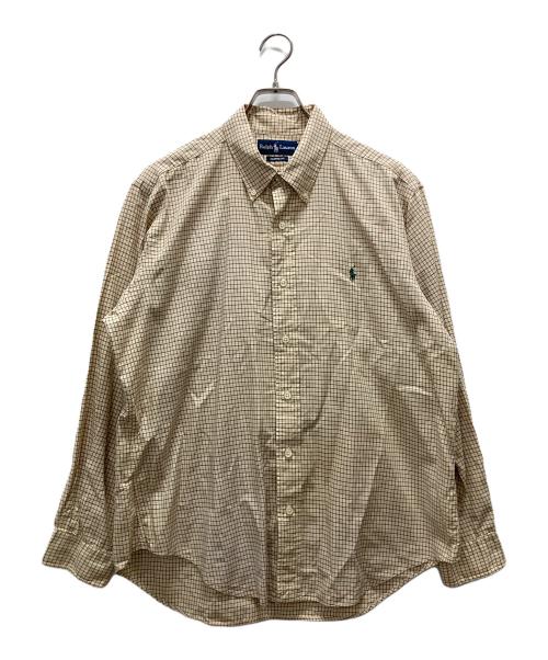 RALPH LAUREN（ラルフローレン）RALPH LAUREN (ラルフローレン) CLASSIC FIT ボタンダウンシャツ ベージュ サイズ:LLの古着・服飾アイテム