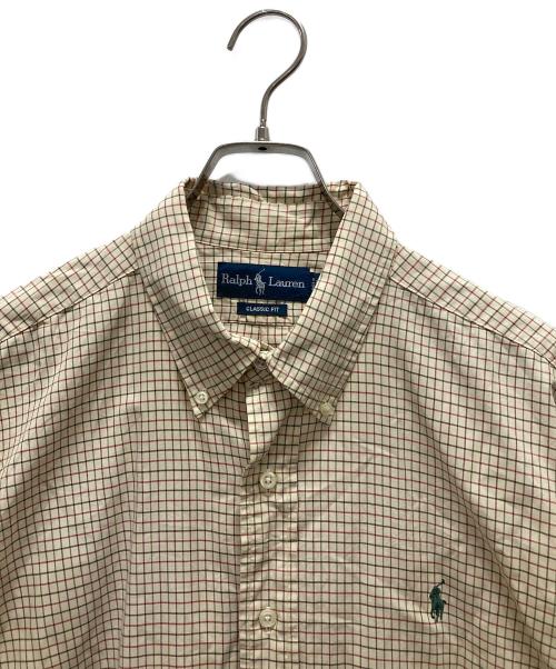 RALPH LAUREN（ラルフローレン）RALPH LAUREN (ラルフローレン) CLASSIC FIT ボタンダウンシャツ ベージュ サイズ:LLの古着・服飾アイテム