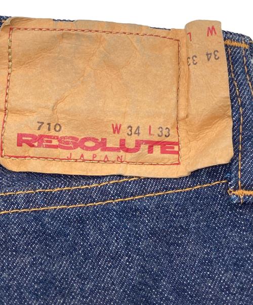 RESOLUTE（リゾルト）RESOLUTE (リゾルト) 赤耳デニムパンツ ネイビー サイズ:34の古着・服飾アイテム