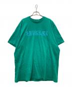 SUPREMEシュプリーム）の古着「Old English Rhinestone S/S Top」｜グリーン