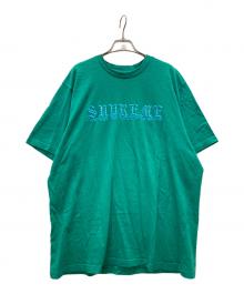 SUPREME（シュプリーム）の古着「Old English Rhinestone S/S Top」｜グリーン