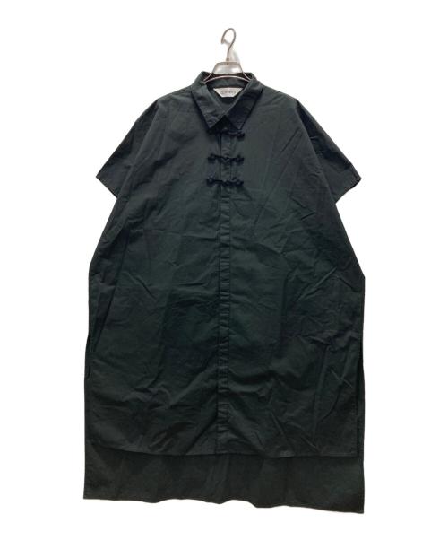 &ellecy（アンドエルシー）&ellecy (アンドエルシー) チャイナボタンシャツワンピース ブラック サイズ:Mの古着・服飾アイテム