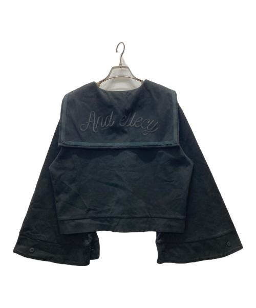 &ellecy（アンドエルシー）&ellecy (アンドエルシー) セーラーカラースウェット ブラック サイズ:Mの古着・服飾アイテム
