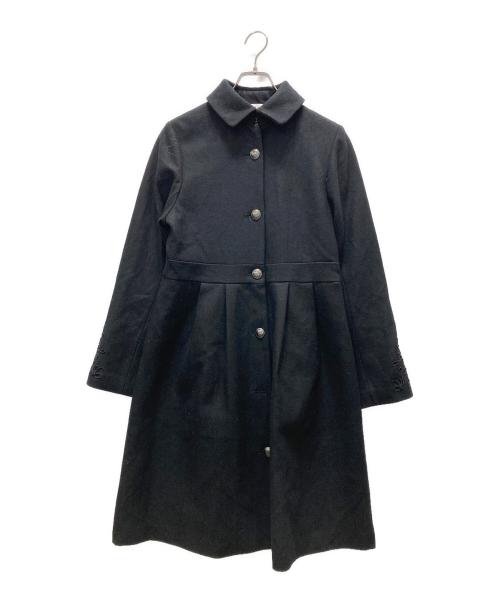 &ellecy（アンドエルシー）&ellecy (アンドエルシー) ステンカラーコート ブラック サイズ:Mの古着・服飾アイテム