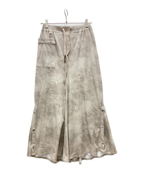 LASUD ACTIVE（ラシュッド）LASUD ACTIVE (ラシュッド) ボタンデザインスカート ベージュ サイズ:Fの古着・服飾アイテム