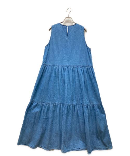 Healthy DENIM（ヘルシーデニム）Healthy DENIM (ヘルシーデニム) ノースリーブワンピース/MID Mango ティアードワンピース インディゴ サイズ:1の古着・服飾アイテム