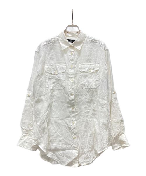 LAUREN RALPH LAUREN（ローレン ラルフ ローレン）LAUREN RALPH LAUREN (ローレン ラルフ ローレン) リネンシャツ ホワイト サイズ:Sの古着・服飾アイテム