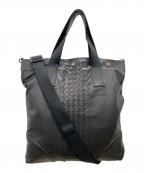 BOTTEGA VENETAボッテガベネタ）の古着「イントレチャート2WAYトートバッグ」｜ブラック